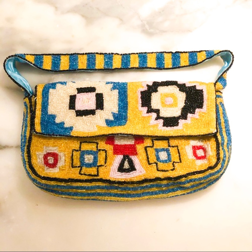 Christiana Vintage Small hand beaded Colorful Bag